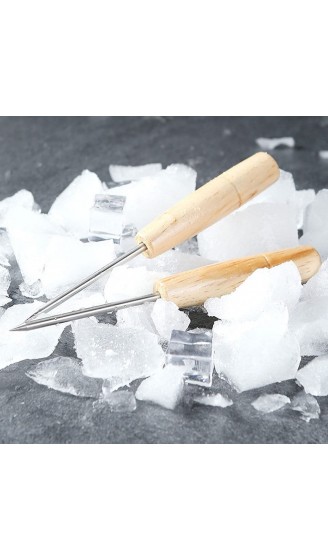Lurrose 2 x Eispicker aus Edelstahl mit Holzgriff für Eiswürfel. - B099NNHS6G2
