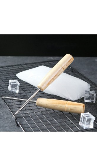 Lurrose 2 x Eispicker aus Edelstahl mit Holzgriff für Eiswürfel. - B099NNHS6G2
