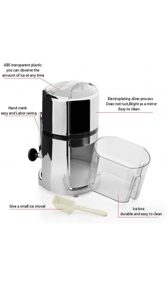 STRAW Ice Shaver Handkurbelbetriebener Eisbrecher mit Edelstahlklingen for schnelles Zerkleinern BPA-frei - B0979L5LGZW