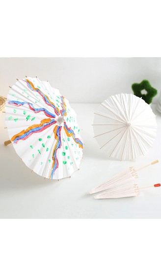 Papier Regenschirm Haofy Handgemachter Sonnenschirm aus Ölpapier Reines Weiß Klassische Chinesischer Stil für DIY Malerei Hand Gezeichnete Party Dekoration Fotografie 60cm - B07F7KGCSC7