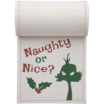 Signature Napkins Naughty or Nice Weihnachts-Cocktailservietten 100 % Baumwolle 11,4 x 11,4 cm Weiß 50 Stück - B08J8HXJMLC