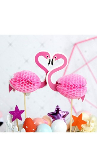 FLZONE 3D Cocktail-Sticks,50 Stück Cocktailspieße Bambusspieße für Cocktails Vorspeisen Früchte Desserts Partyzubehör Obstspieß-Flamingo - B089DBVDLXJ