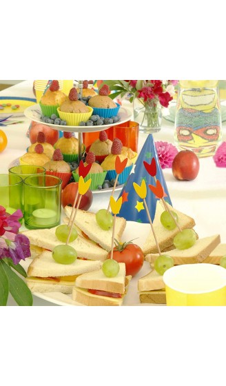 OOTSR Cocktailspieße aus Bambus 11,9 cm mit bunten Herzen für Partys Vorspeisen Getränke Martini Lebensmittelbedarf Party Snack dekorativ 100 Stück - B09MHQMDNMY
