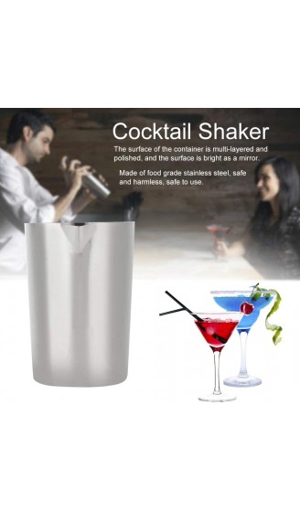 500 ml Cocktail-Shaker Cocktail-Rührglas Mischen Glas Edelstahl Silber Cocktail Shaker Mixer Trinken DIY Tools für Zuhause Hochzeit - B07WTNYY32V
