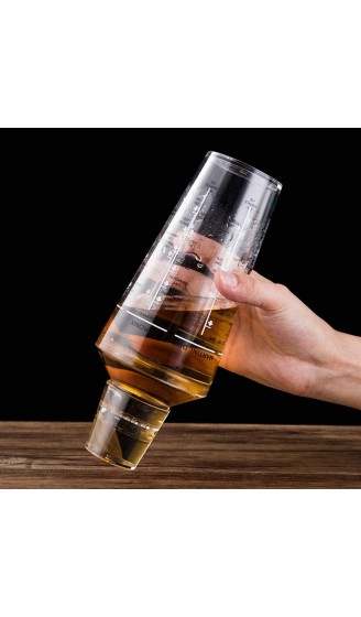 Alvinlite Cocktail-Shaker Kunststoff-Getränkemixer Barkeeper Barzubehör Tee-Shaker-Becher mit durchsichtiger Skala - B097N4M4Z6L