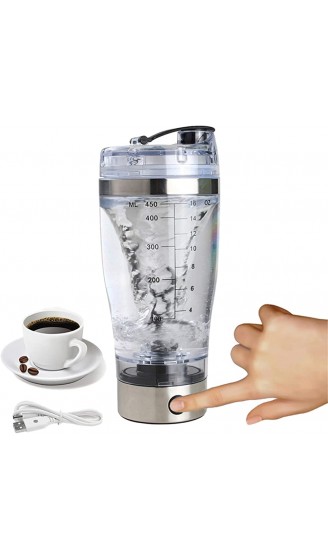 MZHFXB 450Ml Elektrisch Protein Shaker Usb Shaker Flaschen Milch Kaffee Mixer Wasser Flasche Bewegung Wirbel Tornado Clever Rührgerät a A 450ML - B09W2JYWM31