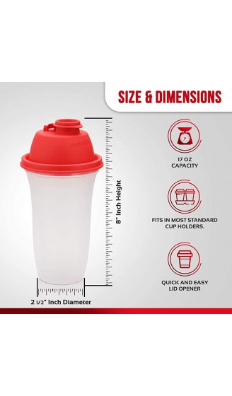 Signoraware Shaker-Flaschen aus Kunststoff 500 ml für Mahlzeiten Ersatz-Shakes & Smoothies Getränke zum Mischen von Salat Dressing & Saucen Margarita mehr 2 Stück - B08L9QB588C