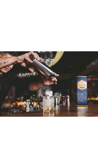 Aloono 11-teiliges Cocktail-Shaker Bar-Set: 2 gewichtete Boston Shaker Cocktail-Sieb-Set Doppel-Messbecher Cocktail-Stößel und Löffel Eiszange Likör-Ausgießer – Essential Mixology Barkeeper-Set - B07CYTPZ94G