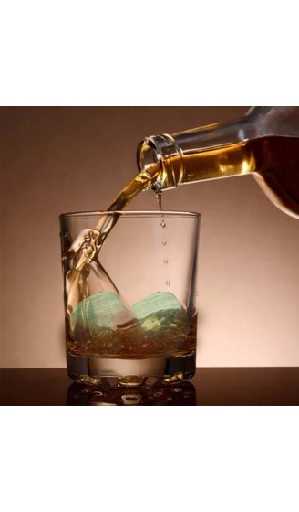 kiptyg Whiskysteine Geschenkset Whisky Eiswürfel Steine Whisky Steine Set Mit Aufbewahrungsbeutel geeignet für Whisky Brandy Wein und diverse Kaltgetränke grün granit 9 Stück - B098WRJDMR2
