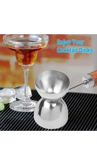 Lrocaoai Doppel Cocktail Jigger,Cocktail Sieb Set Rostfreier Stahl Bar Werkzeug mit Dem RüHrlöFfel-Sieb,Cocktail Sieb - B09X9KPG5C6
