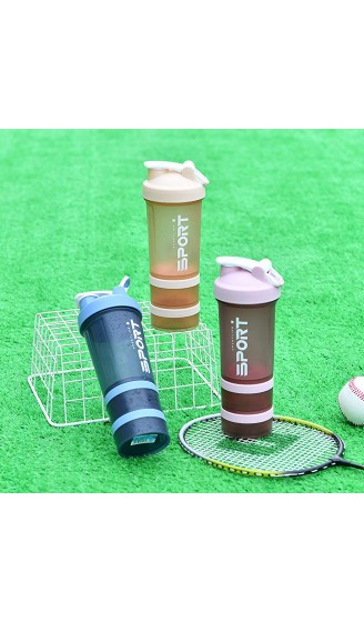 Tabpole Protein-Shaker Flasche Tragbare Supplement Mixer Cup mit Pulver Aufbewahrung für Laufen Radfahren Fitness - B093KZ2HB95