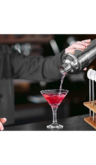 Tripopolis 9-Teiliges Cocktail-Shaker-Set Jigger Mixing LöFfel Tong Barware Barkeeper Tools mit HolzaufbewahrungsstäNder Bars Mixed Drinks - B09X5L89KXG
