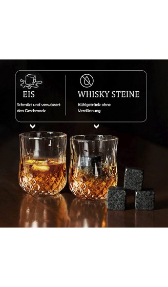 Whisky Steine und Glas Geschenkset KAQ 2 Whisky Gläser 8 Whisky Steine mit Hartholz Tablett in einer hölzernen Geschenkbox Weihnachten Dankeschön Vatertag Geburtstag Geschenk für Familie und Freunde - B09KRM9RTHH