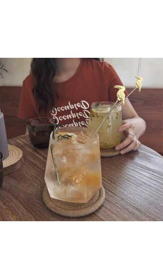 Yueya Specht-Getränke-Rührstäbchen aus Edelstahl wiederverwendbar zum Mixen von Cocktails Whiskey Fruchtsaft Antiksilber 8 Stück - B09C8NLYC8C