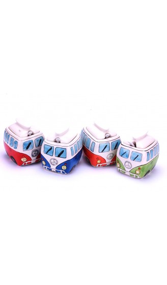 Camper Bus Zuckerdose Zucker Pott aus Keramik Farbe wählbar Rot Blau Grün Orange Blau - B00JN6HQ6IJ