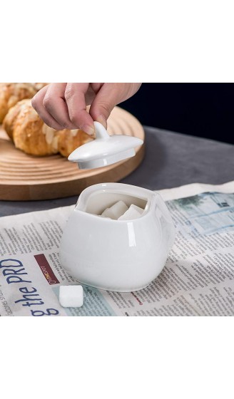 MALACASA Serie Elvira 3-teilig Porzellan Milch und Zucker Set mit Deckel Milchkännchen Zuckerdose Milch- & Zuckerbeh?lter Küchenhelfer - B01HOACMLI1