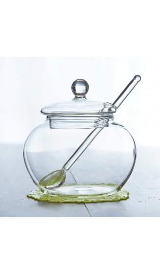 MINGZE Haushalt Zuckerschüssel transparent Glas Zuckerdose 250 ml aus Glas Vorratsglas Der perfekte Partner für die Familie und die Küche - B07PS3G1XPC