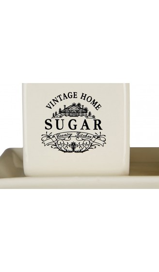 Premier Housewares Vintage Home Milch- und Zucker-Set quadratisch - B006Y7W3MG9