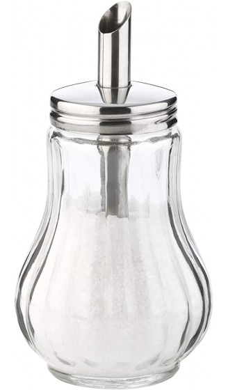 Tescoma Zuckerstreuer aus Glas Edelstahl ideal für weißer brauner Zucker 150 Ml - B004I8V2LGU