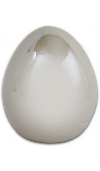 n.v. Porzellan Ei Creme weiß glänzend Frühlingsosterdekoration Höhe 11cm - B09WJD1GSDG