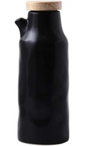 Cabilock Keramik Flasche für Essig Öl Ölflasche Essig Flasche 400ml Sauce Spender Auslaufsicher Staubdicht Schwarz Gewürzbehälter Gewürzflasche Zuhause Restaurant Küche Geschenkartikel - B08D6DYSSW9