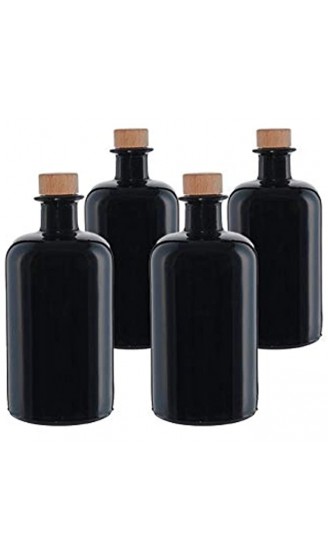 casavetro 3,4,6 oder 10 x 500 ml Leere Glasflaschen Apotheker-Braun Weinflasche Schnapsflasche Essig Öl Glasflaschen 0,5 Liter l 4 x 500 ml - B08J3V7TPN5