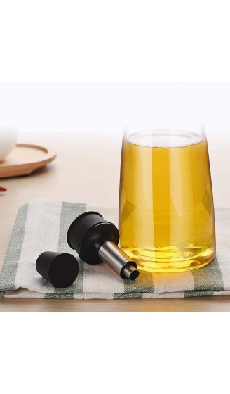 Essig und Ölflasche 500ml Glas Ölspender Glasflaschen und Ausgießer Set für Küche Olivenöl Flasche für BBQ Kochen Grillen Pasta Auslaufsicher 500ml-B - B09CGFRT4Y6