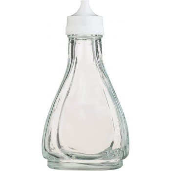 KitchenCraft Essigflasche im Vintage-Stil transparent weiß 140 ml 6,5 x 6,5 x 12,5 cm - B001RN1P26H