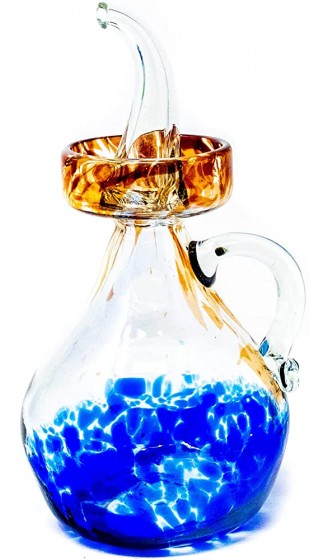 Lafiore® Ölflasche aus Glas 500 ml handgefertigt Eclipse Orange - B09KV5T7Q42