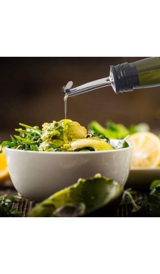 Newk Olivenöl-Flasche 500 ml Gläser für Öl und Essig mit Ausgießer + Trichter Olivenöl-Dosier-Flasche Dekanter Karaffe für Küche Grün - B08RDF33MNS