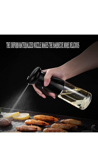 Ölsprüher Sprühflasche Ölflasche 7oz 210ml Speiseölsprüher geeignet zum täglichen Kochen Grillen im Freien Camping usw. Mit Pinsel schwarz - B098NNV5HKU