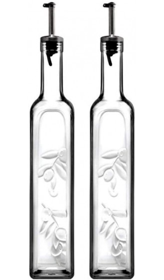 Pasabahce Homemade Essig- Öl-Karaffe Spender 2er Set 500ml Fassungsvermögen 80229 Glas - B079M745WYE