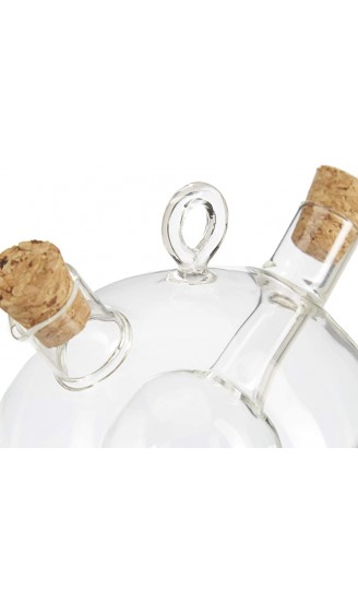 Relaxdays Essig- und Ölspender 2 in 1 Ölflasche mit Korken Essig und Öl in einem 375 ml und 50 m - B086DLLRW7D