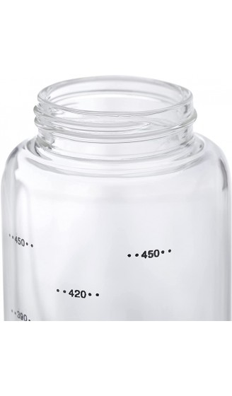 Relaxdays Essig-und Ölspender 2er Set Glasflaschen mit Ausgießer 450 ml Ölflaschen rund mit Skalierung transparent - B098JL1X21C