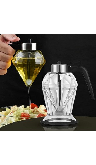 Tallgoo 200ml Glass Oil Dispenser,Oil Bottle Glass Bottles,Dustproof Diamond Press Dispenser for Cooking BBQ Grilling Salads - B09P5Z6H68A