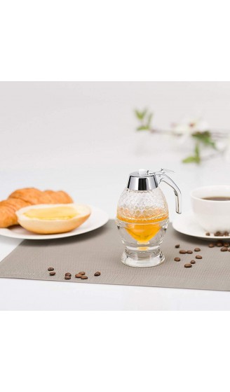 Westmark Honigbirne Honig-Dosierer mit Untersatz Fassungsvermögen: 200 ml Wabenmuster Glas Kunststoff Deluxe Transparent Silber 65132260 - B00BU1EPIQL