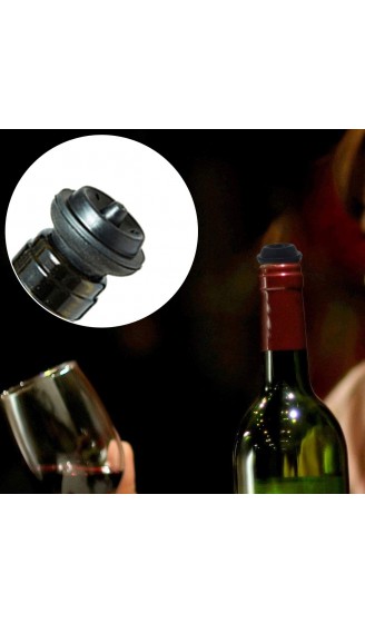 Flaschenverschluss wiederverwendbar Silikon Vakuumpumpumpe für Wein Bier Champagner Alkohol Sekt Schwarz 10 Stück - B08Z3T7ZH3P