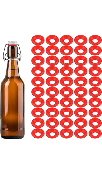 Huaxingda Silikongummidichtung – auslaufsichere Flaschenverschluss-Unterlegscheibe für Klappverschluss-Flaschen – Hochtemperatur-Flaschendeckel-Versiegelung für selbstgebraute Bier Soda, - B09TFTFRMRK