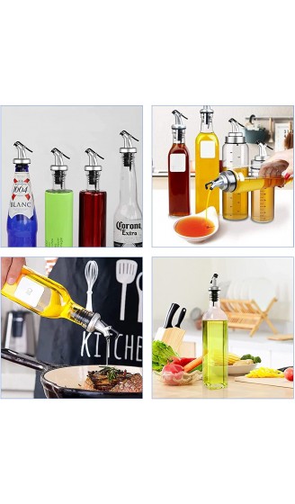 Nothers XTUDOU Flaschenausgießer mit Deckel Ausgießer aus ABS für Wein- und Olivenöl Sirup und Essigflasche 6-teiliges Set - B099X47Y3JS