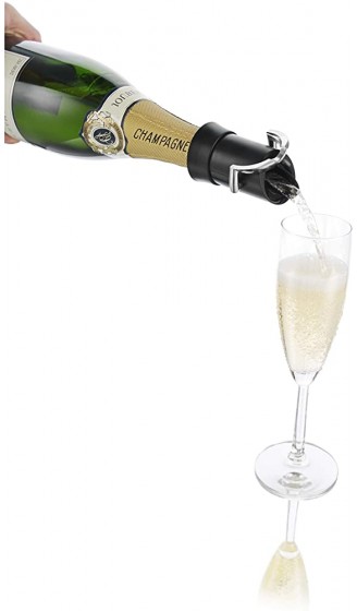 Vacu Vin 18804606 Champagnerverschluss mit Ausgießer und Tropfenschutz schwarz - B000063CWL2