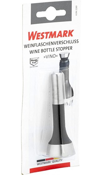 Westmark Weinflaschenverschluss Rostfreier Stahl Silikon Matt Vino Silber Schwarz 61962280 - B00AEUNPXAB