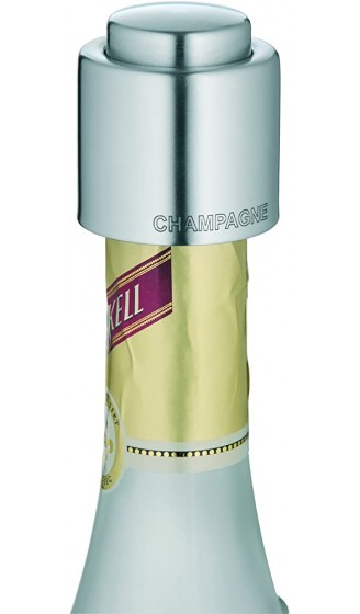 WMF Clever&More Sektverschluss mit Aufschrift 3,5 cm Champagner Verschluss Sektflaschenverschluss Cromargan Edelstahl mattiert Flaschenverschluss - B000WGJ7XIO