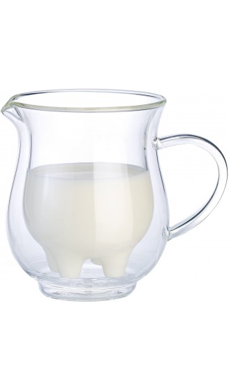 Cucina di Modena Milchkännchen Glas: Doppelwandiges Milchkännchen im witzigen Euterdesign Doppelwandige Glas Milchkännchen - B006CDQCV07