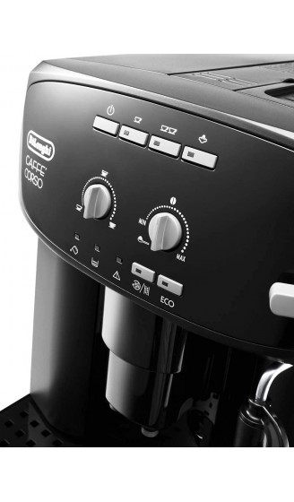De'Longhi Caffé Corso ESAM 2600 Kaffeevollautomat mit Milchaufschäumdüse für Cappuccino 2-Tassen-Funktion großer 1,8 Liter Wassertank Schwarz & Milchkännchen DLSC060 350 ml Edelstahl - B09V4WJPY1K