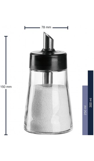 LEONARDO HOME Senso Milchkännchen Zuckerstreuer 2-er Set 300 ml Klarglas und Kunststoff 029774 - B078SWF9N9G