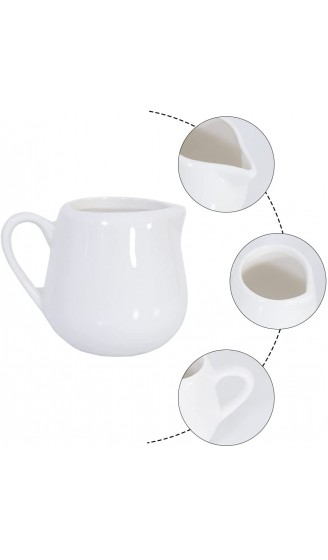 Milchkännchen Keramik klein 125 ml Weiß 2 Stück - B07TDJ2Z1WE