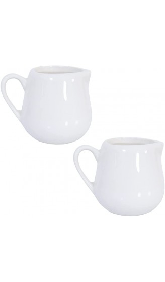 Milchkännchen Keramik klein 125 ml Weiß 2 Stück - B07TDJ2Z1WE