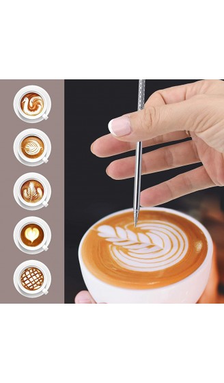 TechKen Milchkännchen Milchkanne Edelstahl 600ml20oz Kaffee Milch Kännchen mit Messung Mark für Cappuccino Espresso Silber 600ml - B08HRKM1Z7A
