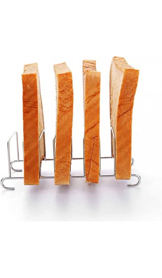 2 Stück Toastständer Toastrost aus Edelstahl Brotregal Toast Aufbewahrungsregal Toast Gestell Rechteckiger Brotständer aus Edelstahl mit 8 Gittern für Zuhause Küche Bäckerei Silber - B099RD8WSXH