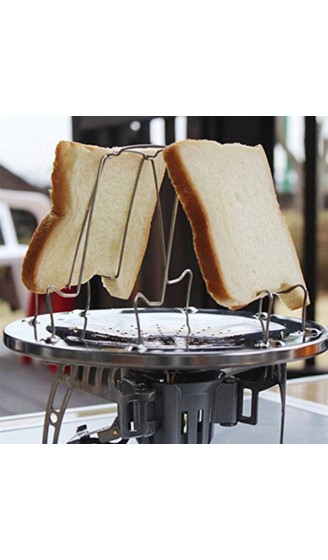 Savlot Einfache tragbare Toasthalter Toaster Grill tragbare Klapp Outdoor Camping Edelstahl Grill Herd Mehrzweck Toasthalter - B082MG7YRK7